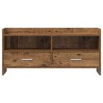 vidaXL TV skrinka 100 x 33 x 47 cm Staré drevo Kompozitné drevo – Obrázok 4