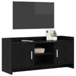 vidaXL TV skrinka 102 x 33 x 47 cm Čierny dub Kompozitné drevo – Obrázok 2