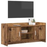 vidaXL TV skrinka 102 x 33 x 47 cm Staré drevo Kompozitné drevo – Obrázok 2