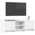 vidaXL TV skrinka 130 x 33 x 47 cm Biela Kompozitné drevo – Obrázok 2