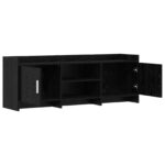 vidaXL TV skrinka 130 x 33 x 47 cm Čierny dub Kompozitné drevo – Obrázok 3
