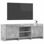 vidaXL TV skrinka 130 x 33 x 47 cm Betónovo sivá Kompozitné drevo – Obrázok 2
