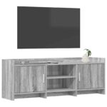 vidaXL TV skrinka 130 x 33 x 47 cm Sivý Sonoma Kompozitné drevo – Obrázok 2
