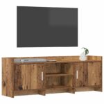 vidaXL TV skrinka 130 x 33 x 47 cm Staré drevo Kompozitné drevo – Obrázok 2