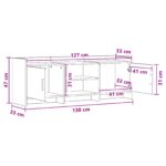 vidaXL TV skrinka 130 x 33 x 47 cm Dub artisan Kompozitné drevo – Obrázok 9