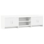 vidaXL TV skrinka 168 x 33 x 47 cm Biela Kompozitné drevo