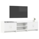 vidaXL TV skrinka 168 x 33 x 47 cm Biela Kompozitné drevo – Obrázok 2