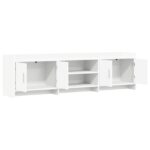 vidaXL TV skrinka 168 x 33 x 47 cm Biela Kompozitné drevo – Obrázok 3