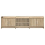 vidaXL TV skrinka 168 x 33 x 47 cm Dub sonoma Kompozitné drevo – Obrázok 4