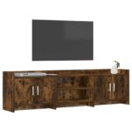 vidaXL TV skrinka 168 x 33 x 47 cm Dymový dub Kompozitné drevo – Obrázok 2