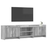 vidaXL TV skrinka 168 x 33 x 47 cm Sivý Sonoma Kompozitné drevo – Obrázok 2
