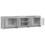 vidaXL TV skrinka 168 x 33 x 47 cm Sivý Sonoma Kompozitné drevo – Obrázok 3
