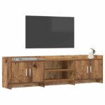 vidaXL TV skrinka 168 x 33 x 47 cm Staré drevo Kompozitné drevo – Obrázok 2