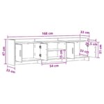 vidaXL TV skrinka 168 x 33 x 47 cm Staré drevo Kompozitné drevo – Obrázok 9