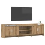 vidaXL TV skrinka 168 x 33 x 47 cm Dub artisan Kompozitné drevo – Obrázok 2
