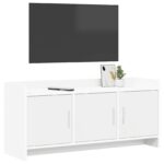 vidaXL TV skrinka 102 x 33 x 47 cm Biela Kompozitné drevo – Obrázok 2