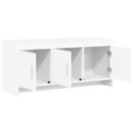 vidaXL TV skrinka 102 x 33 x 47 cm Biela Kompozitné drevo – Obrázok 3