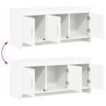 vidaXL TV skrinka 102 x 33 x 47 cm Biela Kompozitné drevo – Obrázok 8