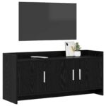 vidaXL TV skrinka 102 x 33 x 47 cm Čierny dub Kompozitné drevo – Obrázok 2
