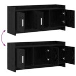 vidaXL TV skrinka 102 x 33 x 47 cm Čierny dub Kompozitné drevo – Obrázok 8