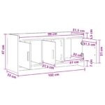vidaXL TV skrinka 102 x 33 x 47 cm Dub sonoma Kompozitné drevo – Obrázok 9