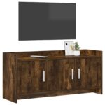 vidaXL TV skrinka 102 x 33 x 47 cm Dymový dub Kompozitné drevo – Obrázok 2