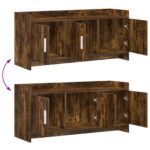 vidaXL TV skrinka 102 x 33 x 47 cm Dymový dub Kompozitné drevo – Obrázok 8