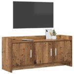 vidaXL TV skrinka 102 x 33 x 47 cm Staré drevo Kompozitné drevo – Obrázok 2