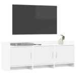 vidaXL TV skrinka 130 x 33 x 47 cm Biela Kompozitné drevo – Obrázok 2