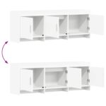 vidaXL TV skrinka 130 x 33 x 47 cm Biela Kompozitné drevo – Obrázok 9