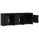 vidaXL TV skrinka 130 x 33 x 47 cm Čierny dub Kompozitné drevo – Obrázok 3
