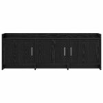 vidaXL TV skrinka 130 x 33 x 47 cm Čierny dub Kompozitné drevo – Obrázok 4