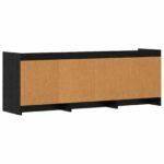 vidaXL TV skrinka 130 x 33 x 47 cm Čierny dub Kompozitné drevo – Obrázok 6