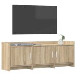 vidaXL TV skrinka 130 x 33 x 47 cm Dub sonoma Kompozitné drevo – Obrázok 2