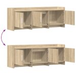 vidaXL TV skrinka 130 x 33 x 47 cm Dub sonoma Kompozitné drevo – Obrázok 9