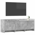 vidaXL TV skrinka 130 x 33 x 47 cm Betónovo sivá Kompozitné drevo – Obrázok 2