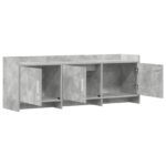 vidaXL TV skrinka 130 x 33 x 47 cm Betónovo sivá Kompozitné drevo – Obrázok 3