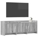vidaXL TV skrinka 130 x 33 x 47 cm Sivý Sonoma Kompozitné drevo – Obrázok 2