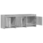 vidaXL TV skrinka 130 x 33 x 47 cm Sivý Sonoma Kompozitné drevo – Obrázok 3