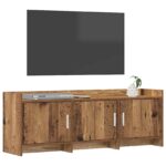 vidaXL TV skrinka 130 x 33 x 47 cm Staré drevo Kompozitné drevo – Obrázok 2