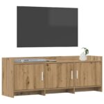 vidaXL TV skrinka 130 x 33 x 47 cm Dub artisan Kompozitné drevo – Obrázok 2