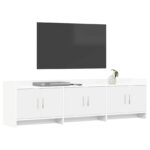 vidaXL TV skrinka 168 x 33 x 47 cm Biela Kompozitné drevo – Obrázok 2