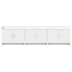 vidaXL TV skrinka 168 x 33 x 47 cm Biela Kompozitné drevo – Obrázok 4