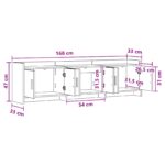 vidaXL TV skrinka 168 x 33 x 47 cm Čierny dub Kompozitné drevo – Obrázok 8