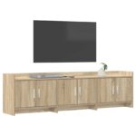 vidaXL TV skrinka 168 x 33 x 47 cm Dub sonoma Kompozitné drevo – Obrázok 2