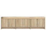 vidaXL TV skrinka 168 x 33 x 47 cm Dub sonoma Kompozitné drevo – Obrázok 4