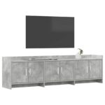 vidaXL TV skrinka 168 x 33 x 47 cm Betónovo sivá Kompozitné drevo – Obrázok 2