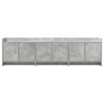 vidaXL TV skrinka 168 x 33 x 47 cm Betónovo sivá Kompozitné drevo – Obrázok 4