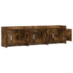 vidaXL TV skrinka 168 x 33 x 47 cm Dymový dub Kompozitné drevo – Obrázok 3