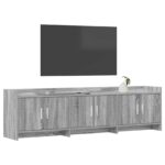 vidaXL TV skrinka 168 x 33 x 47 cm Sivý Sonoma Kompozitné drevo – Obrázok 2